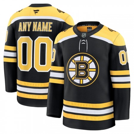 Boston Bruins Fanatics Premium Custom 2024-25 Heim Schwarz Trikot - Herren